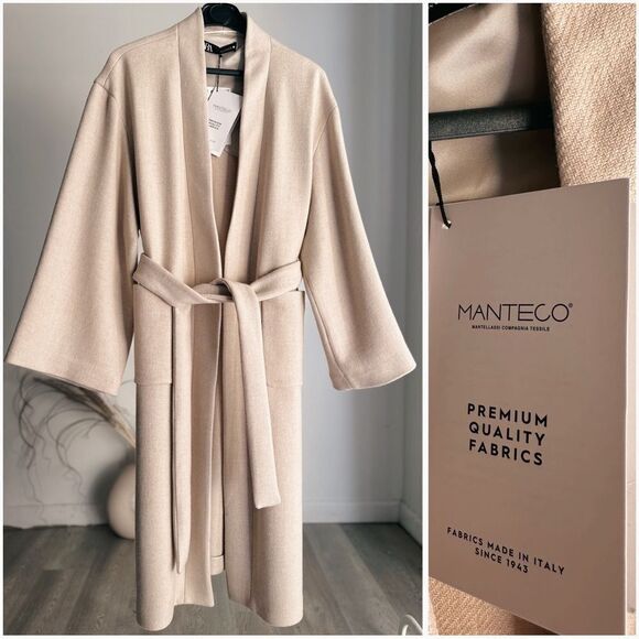 Zara Jackets & Blazers - ZARA MINIMALIST COAT WITH MANTECO WOOL ZW COLLECTION